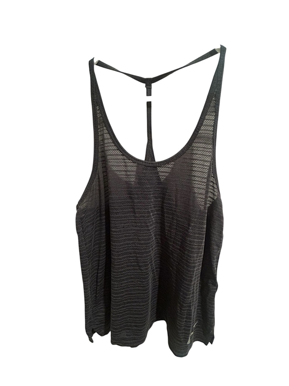 Nike Soft Dark Gray Mesh Tank Top Racerback Size Small